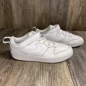 Nike Youth Court Borough Low Triple White Youth Size 3Y BQ5451-100 Sneaker Shoes